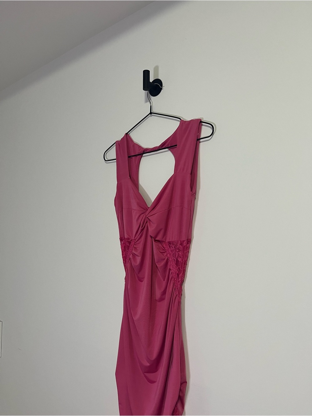y2k pink lace bodycon mini dress - Picture 4 of 5
